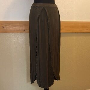Earthbound Elegant Maxi Skirt With Leg Slits